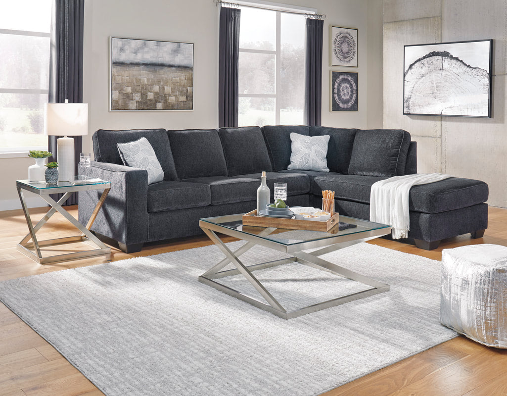 Ashley 872-13 - Slate RAF Chaise Sectional