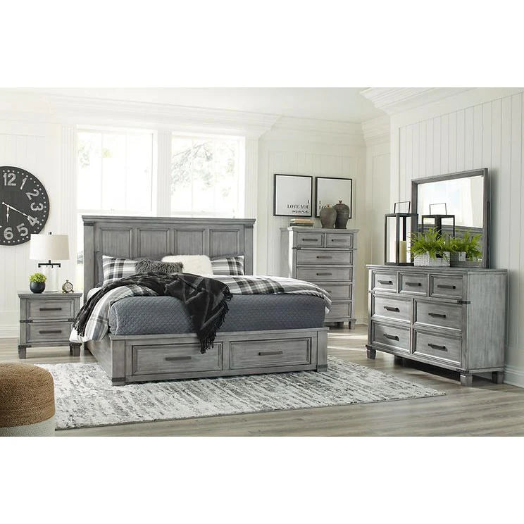 4pcs or 5pcs Gray Ashley B772 Russelyn Bedroom Set