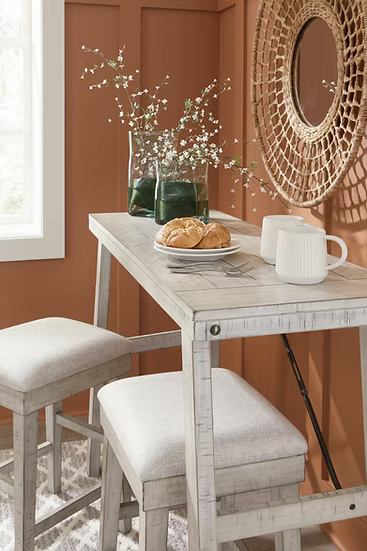 Ashley D256-113 Carynhurst Whitewash Barstool