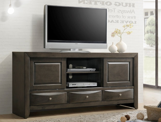 B4270-7 Emily Grey Wood Finish TV Stand