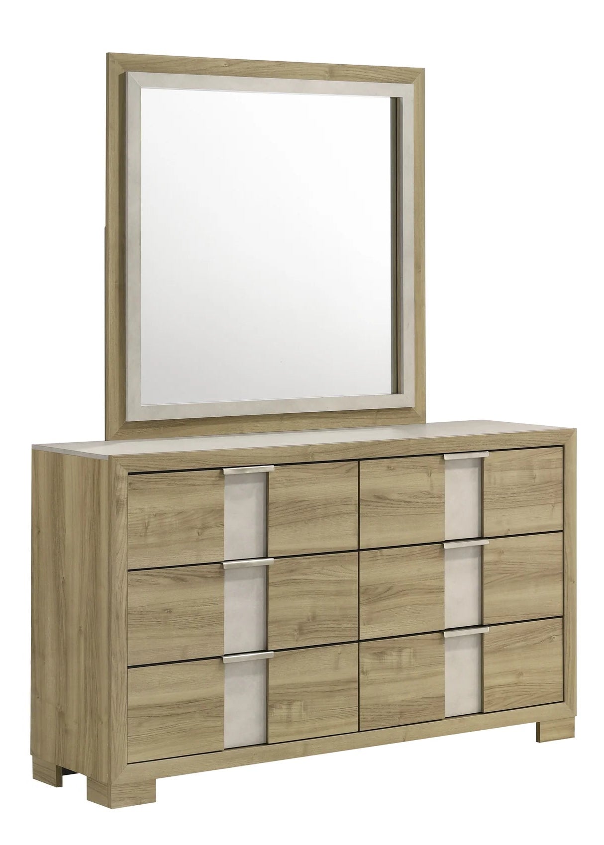 5pcs Rangley Natural Wood Finish Bedroom Set