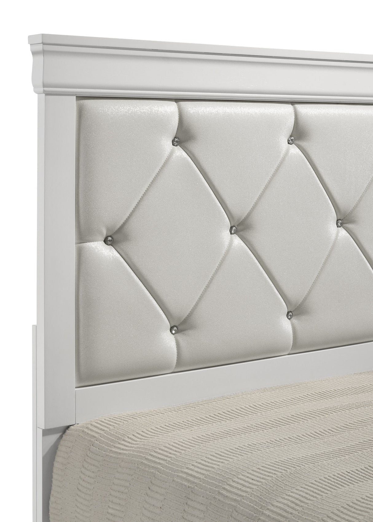 5pcs Amalia White Finish Bedroom Set