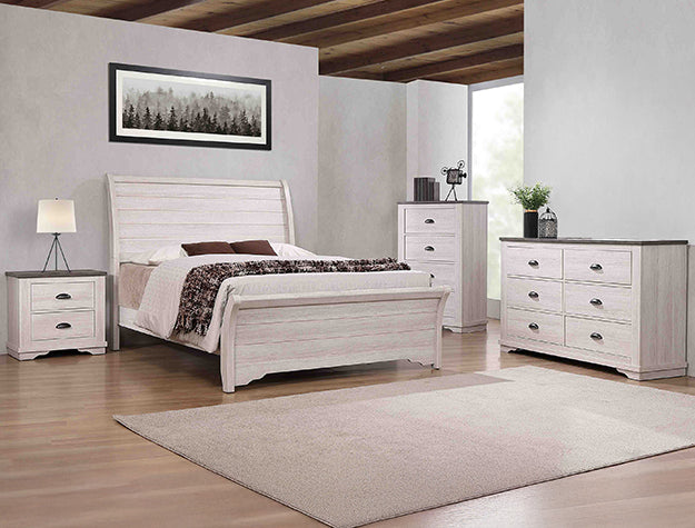 CORALEE QUEEN HEADBOARD CHALK/GREY