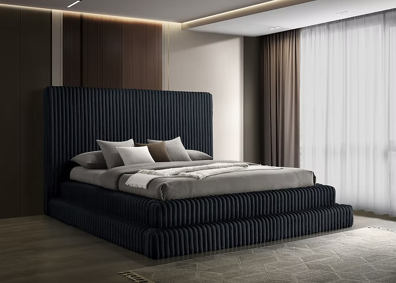 5pcs or 4pcs B9020 Micah Henley Black Bedroom Set