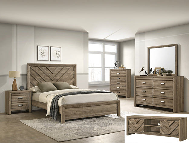 VALOR BEDROOM GROUP LIGHT BROWN