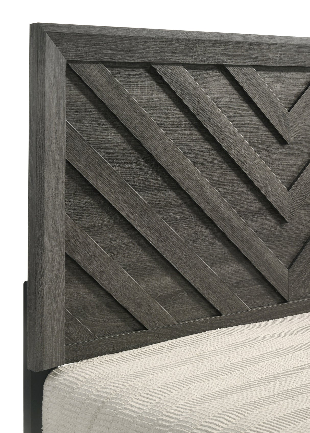 5pcs Valor Grey Wood Finish Bedroom Set