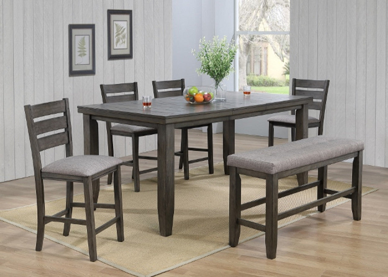 6pcs Bardstown Grey Counter Dining Room Set