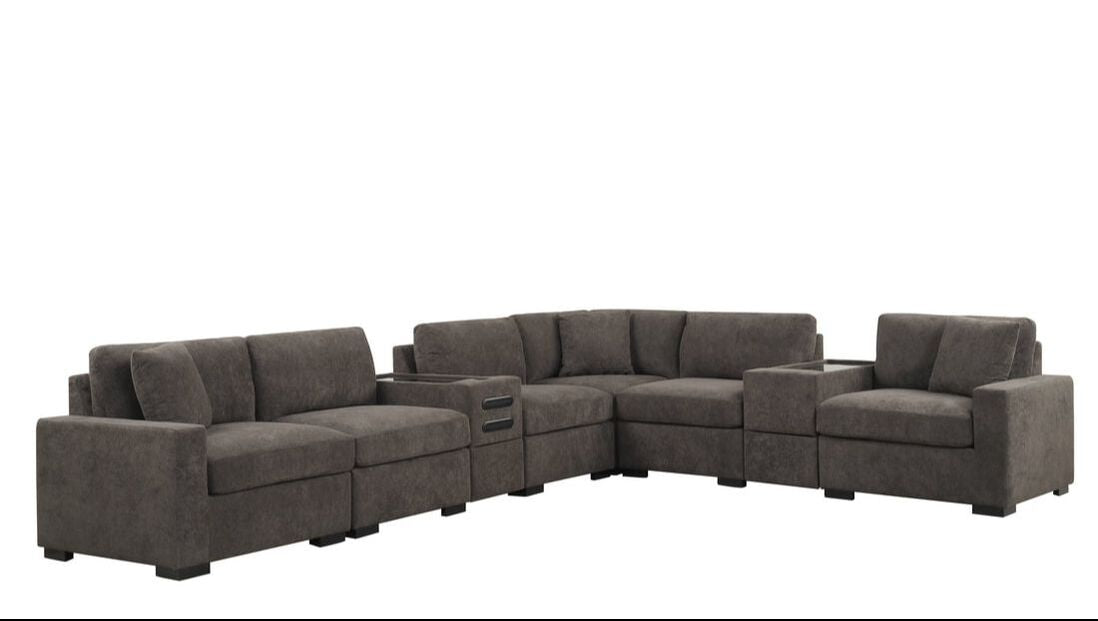 Barista Chocolate 8PC Modular Sectional Set