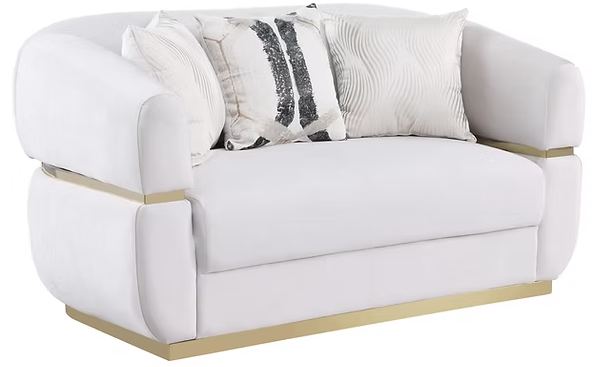 3pcs or 2pcs S3500 Carmela Cream Sofa, Loveseat & Chair