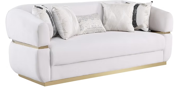 3pcs or 2pcs S3500 Carmela Cream Sofa, Loveseat & Chair