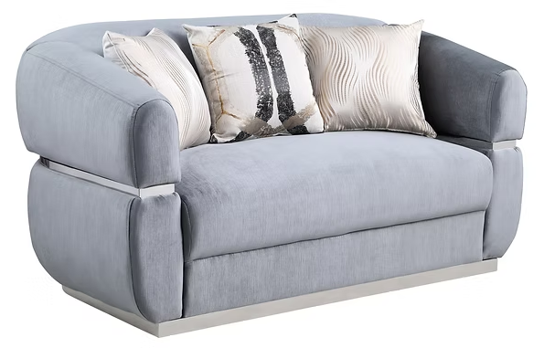 3pcs or 2pcs S3500 Carmela Grey Sofa, Loveseat & Chair