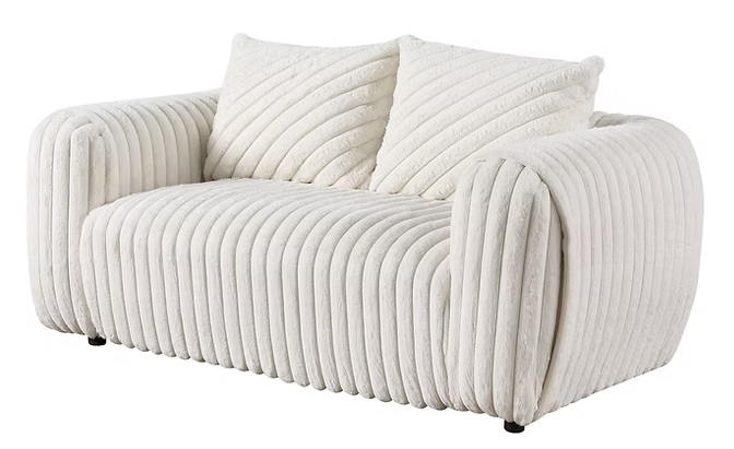 3pcs or 2pcs S8809 Eli White Sofa, Loveseat & Chair