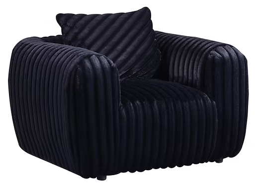 3pcs or 2pcs S8809 Eli Black Sofa, Loveseat & Chair