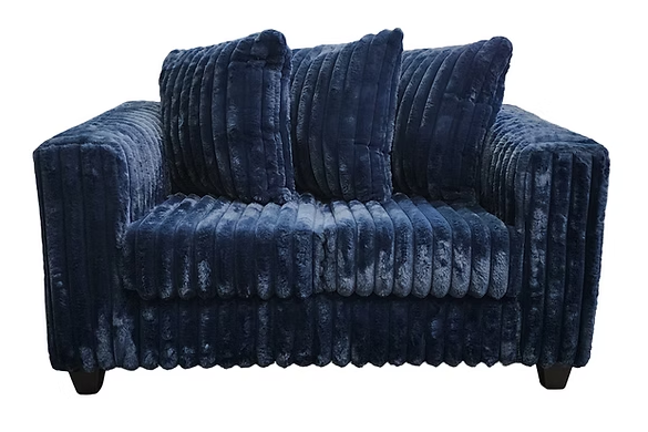 S300 Gia Blue Stripe Fabric Sofa & Loveseat