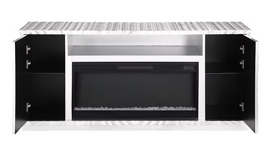 A-F06 Selene Silver Leaf Fireplace