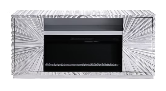 A-F06 Selene Silver Leaf Fireplace