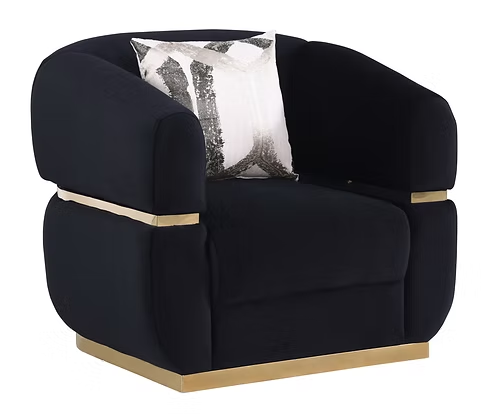 3pcs or 2pcs S3500 Carmela Black Sofa & Loveseat