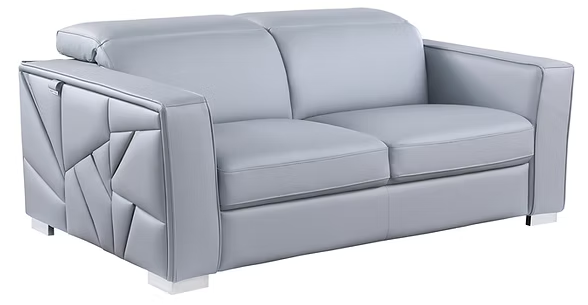 3pcs or 2pcs MI-1240 Astra Light Blue Italian Leather Sofa, Loveseat & Chair