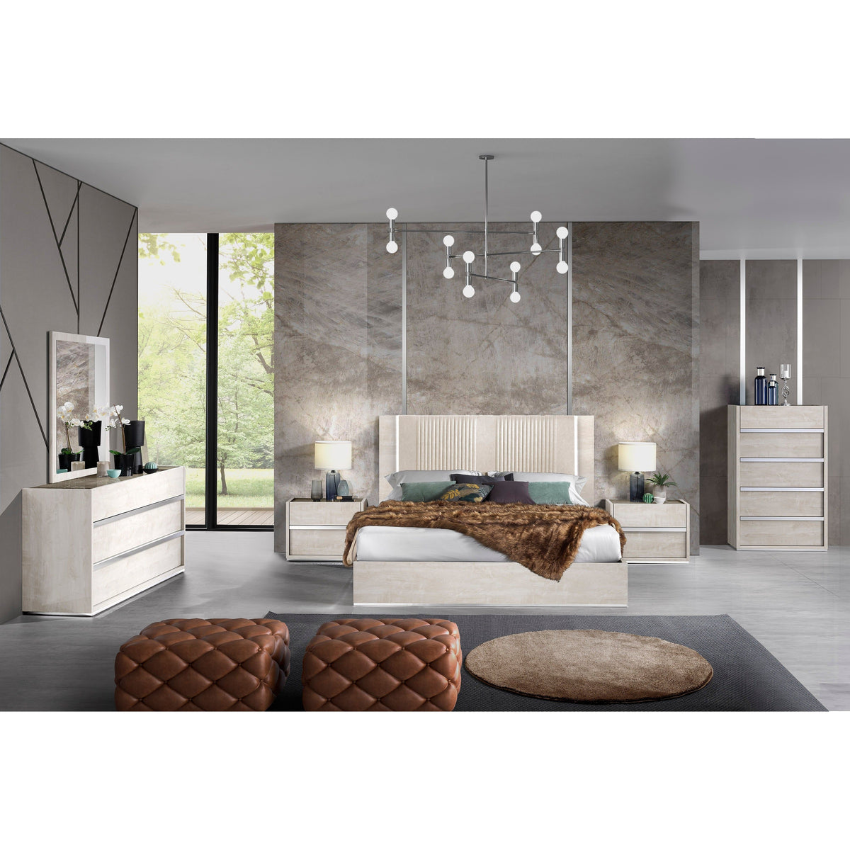 Christine Collection (Beige) - Queen 4pcs