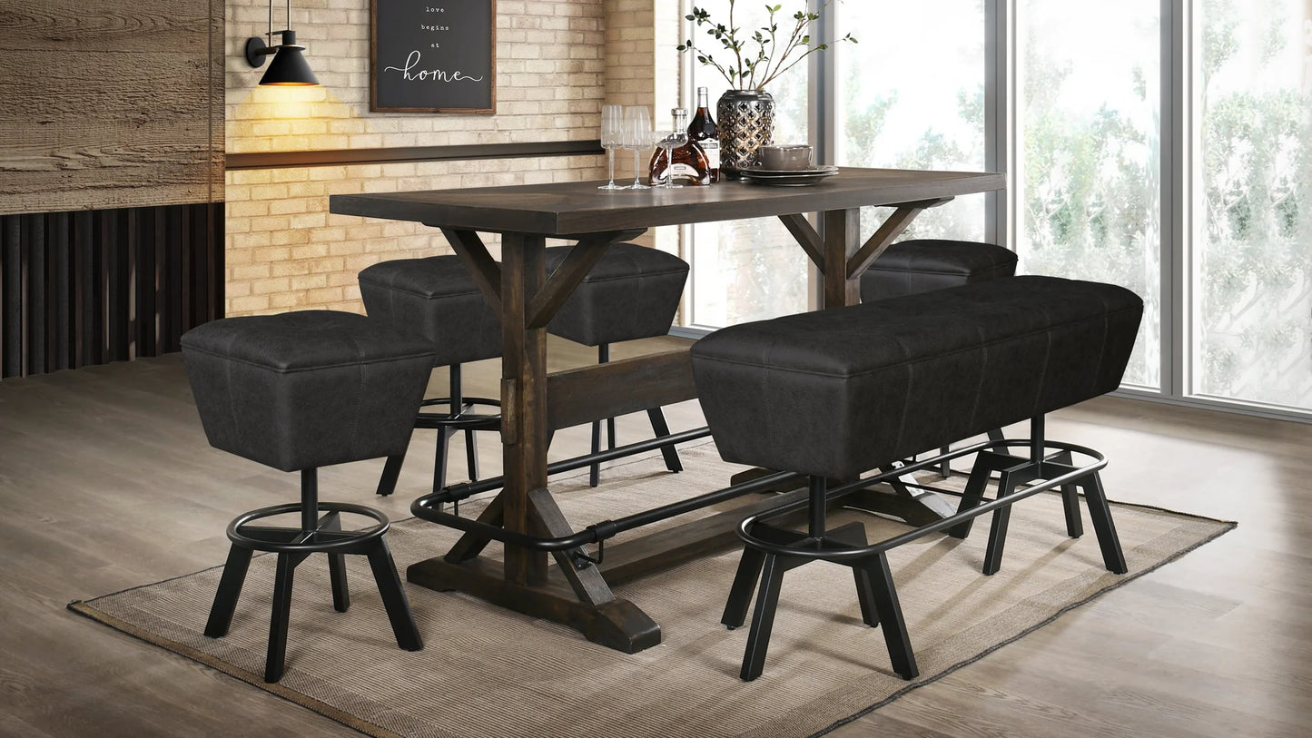 5pcs D3278 Valmont Brown Dining Set