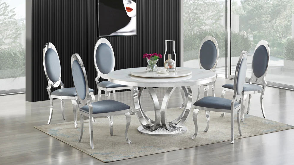 D615 Maxi Table Cream/Chrome