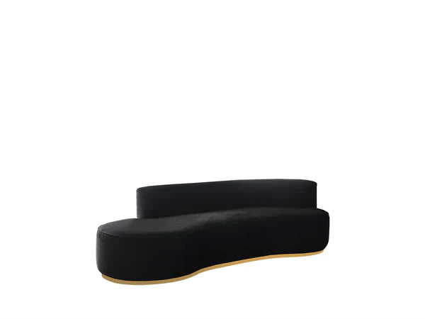 Ella Black Velvet 106 Chaise Lounge