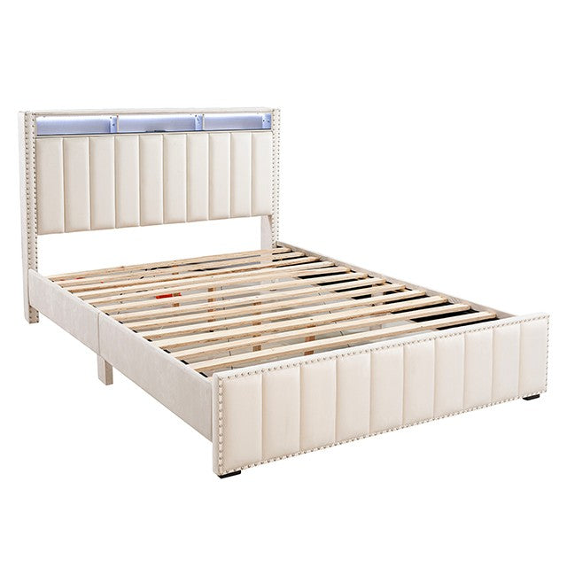 Farese Beige Bed Frame
