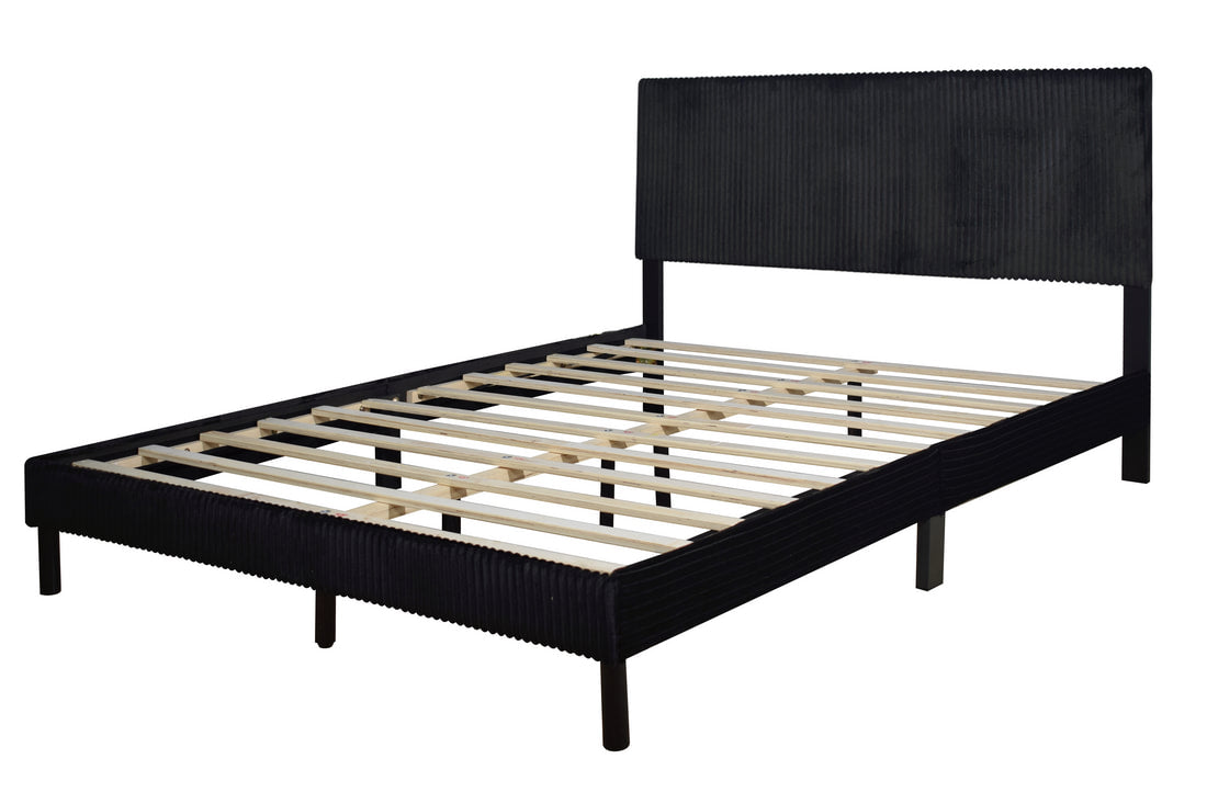 HH140 Black Platform Bed