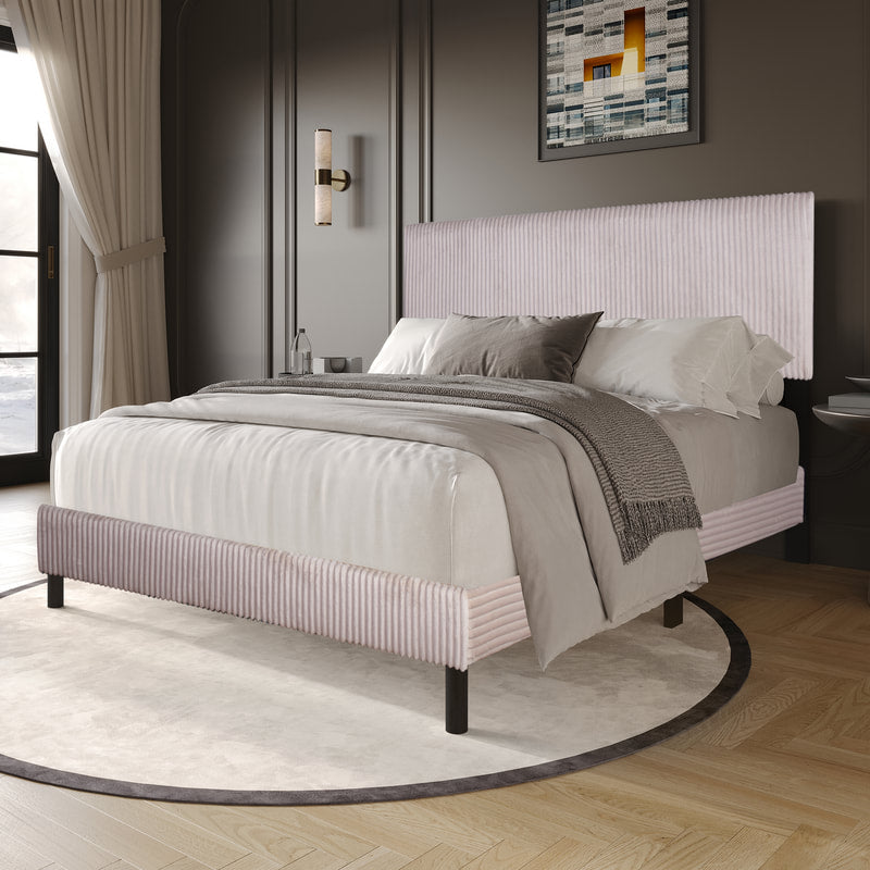 HH160 Beige Platform Bed