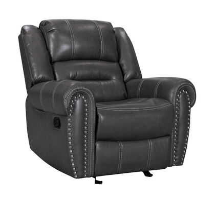 3pcs Lexington Grey Leather Gel Reclining Sofa Set