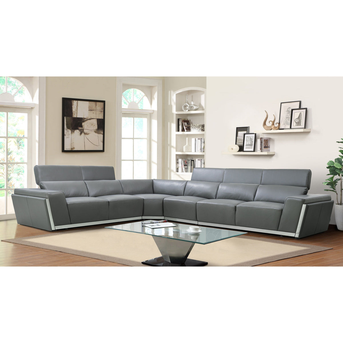 MI-8010A Domo (Dark Grey) - 3pcs Italian Leather Match