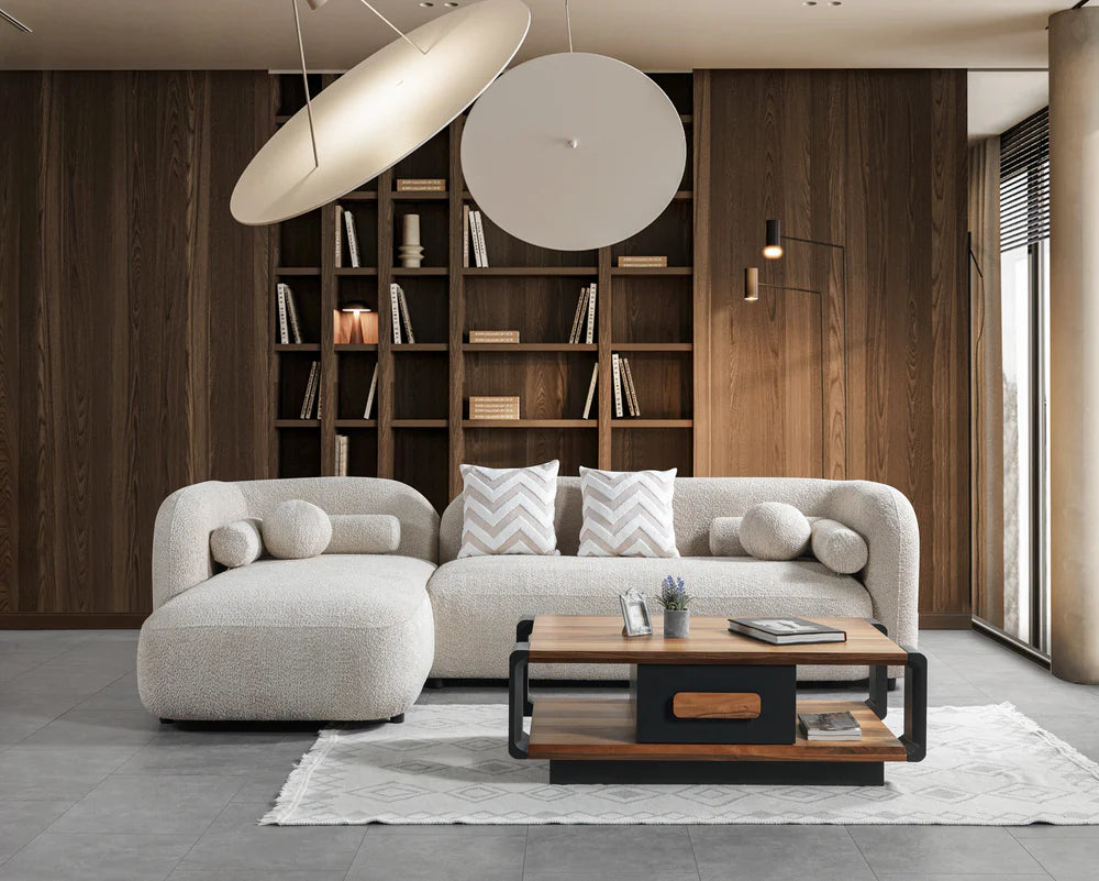 Liva Sand Boucle LAF Sectional