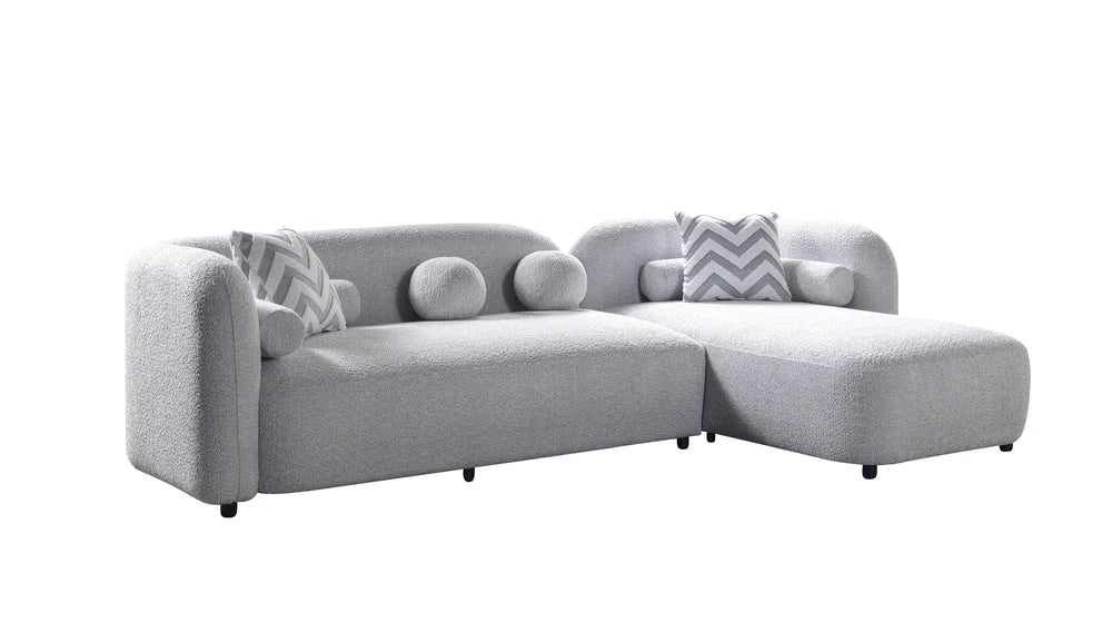 Liva Grey Boucle RAF Sectional