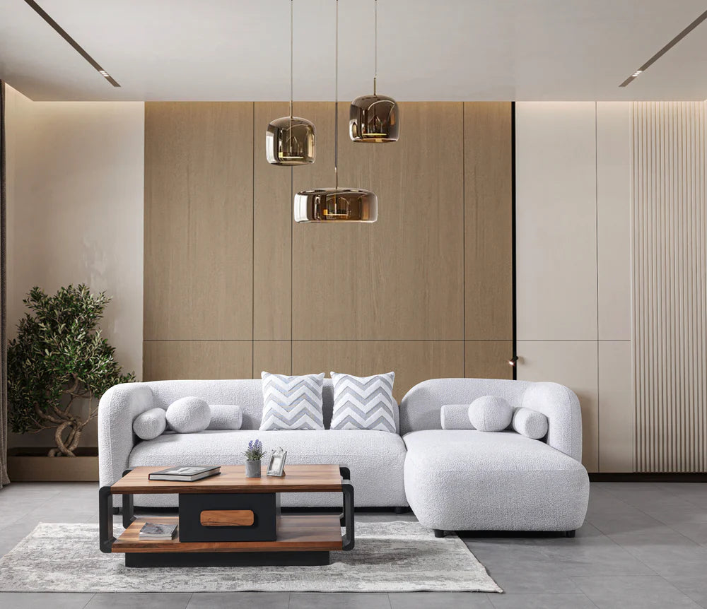 Liva Grey Boucle RAF Sectional