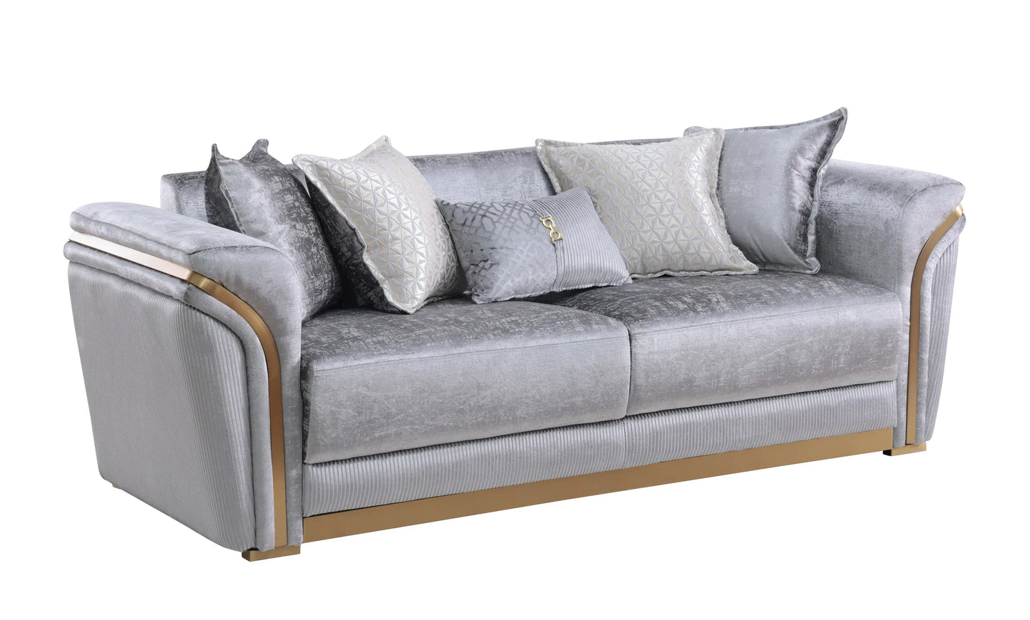 2pcs or 3pcs S1005 Torino Grey Sofa & Loveseat Set