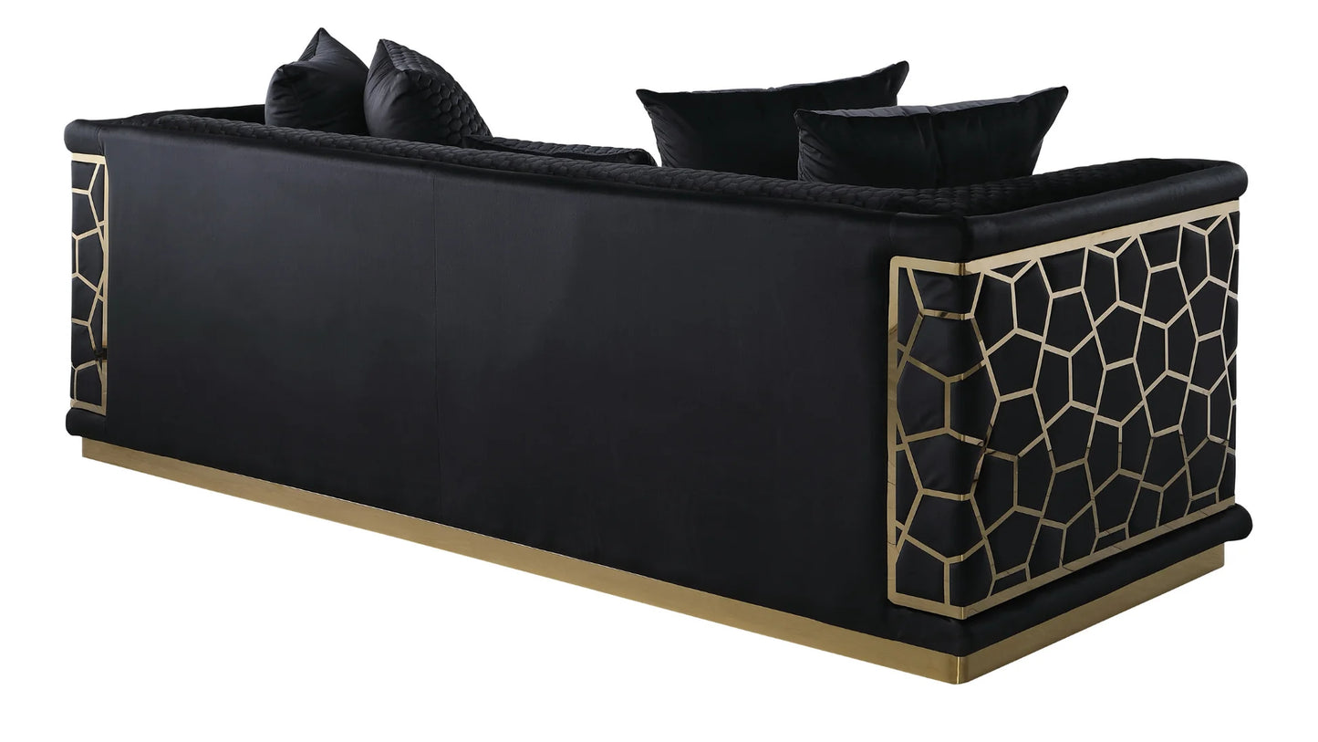 S1015 Stella Black Sofa & Loveseat
