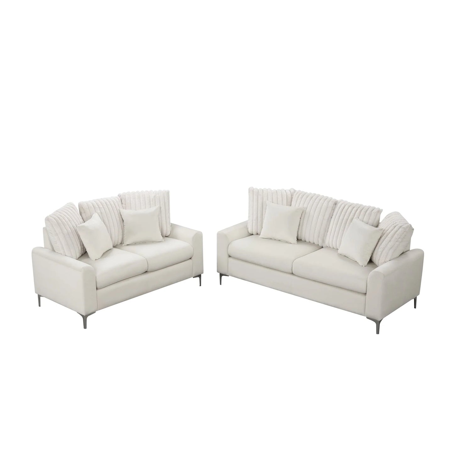 S150 Elina Beige Sofa & Loveseat