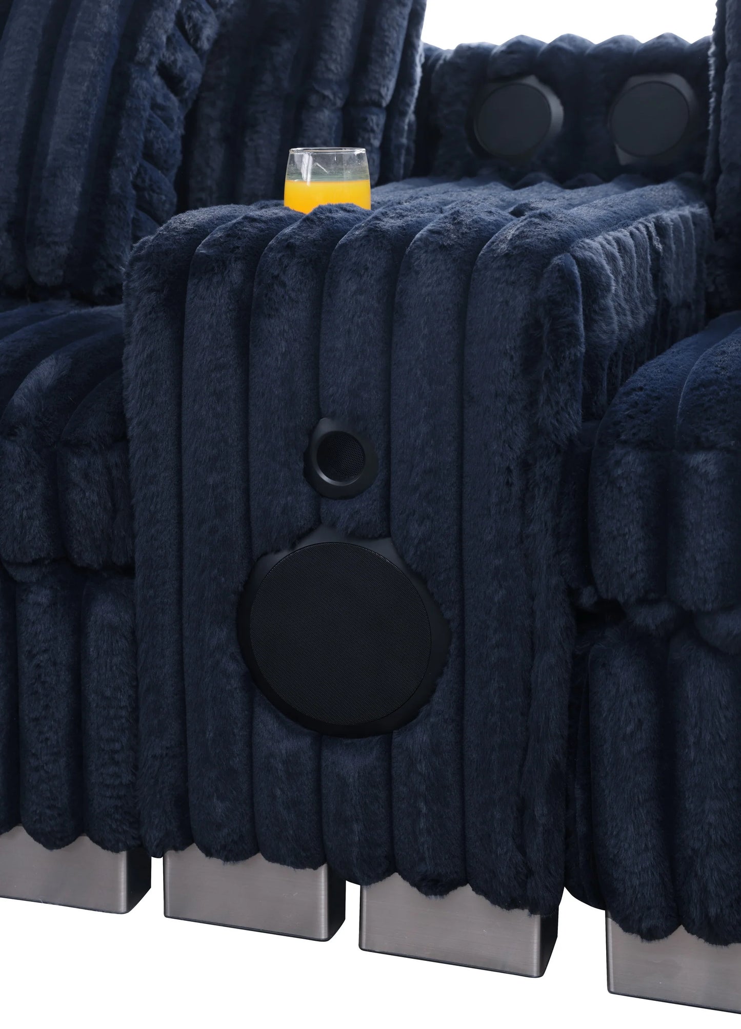 S329 Snuggle Station Blue Oversized Sectional