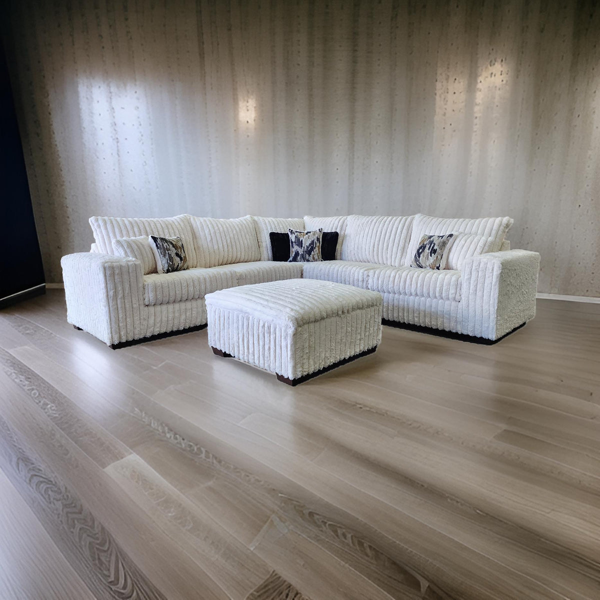 S345 Noah (Ivory) - 3pcs Sectional