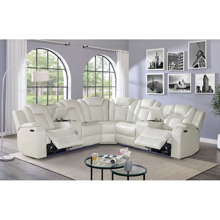 S3480 Eclipse Sand Power Reclining Sectional