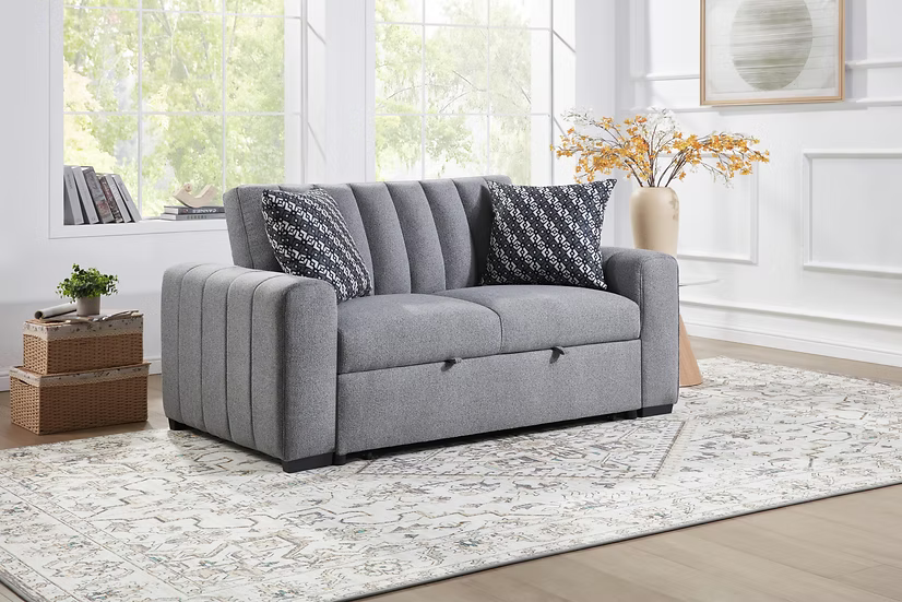 S351 Zaira Grey Sofa & Loveseat Set