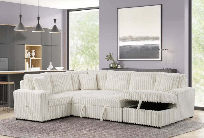 S3675 Raha II White Sectional