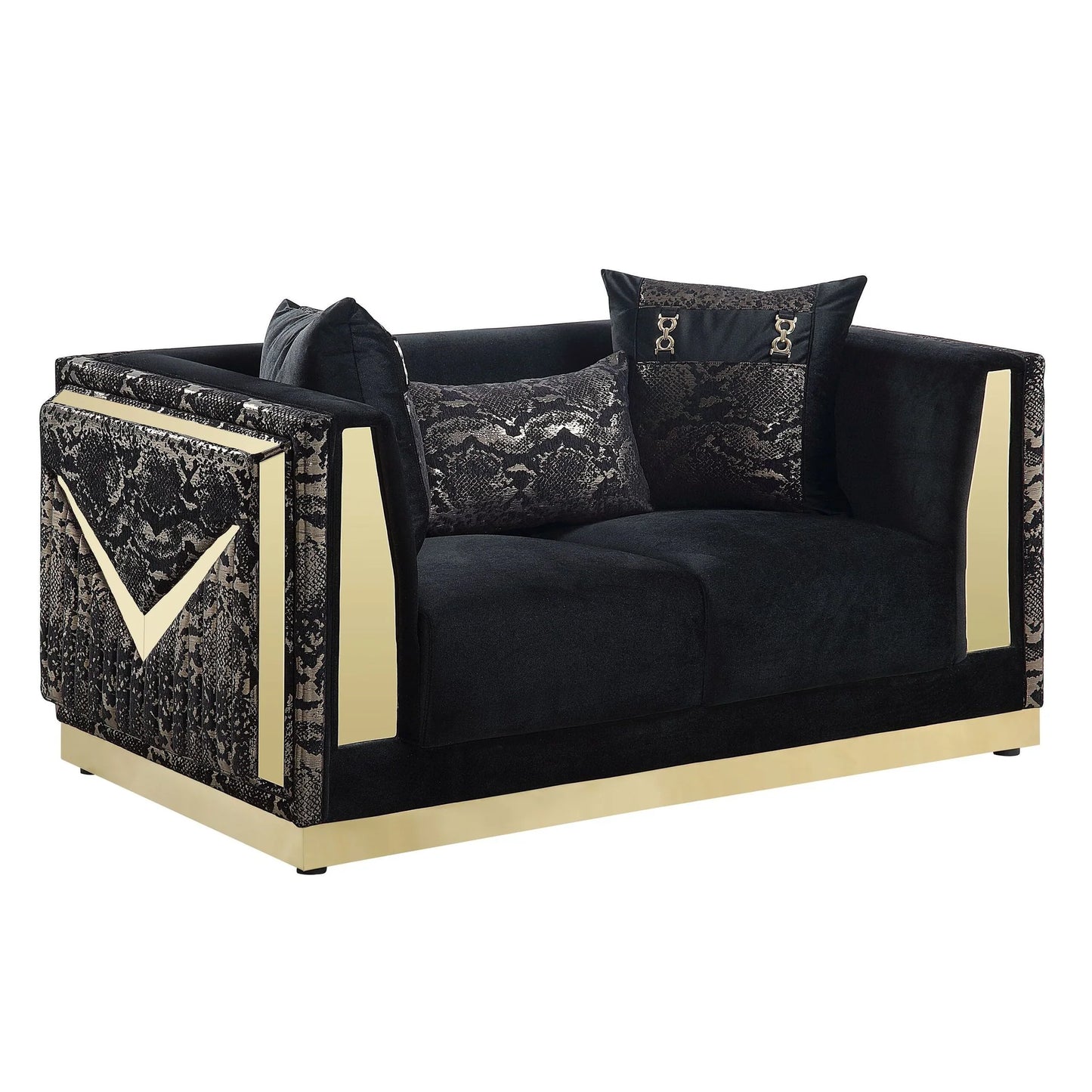 S4030 Monaco (Black) 2pcs & 3pcs Sofa & Loveseat