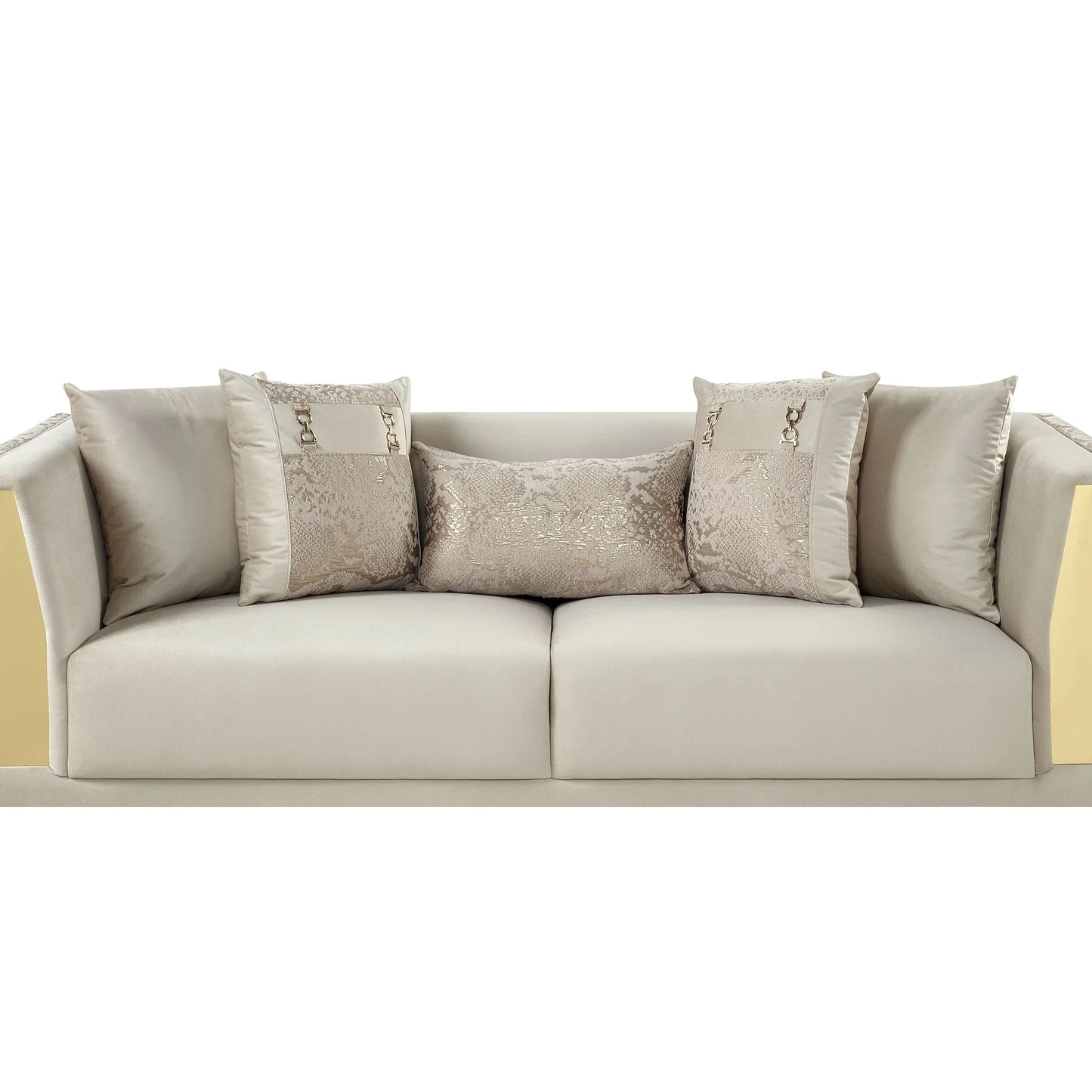 S4030 Monaco Cream Sofa & Loveseat Set