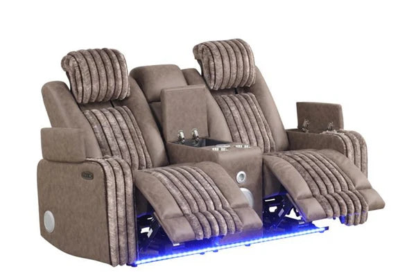 S4225 Lita Brown Power Reclining Sofa