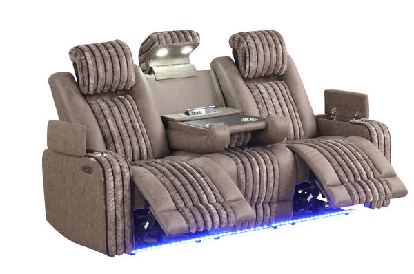 S4225 Lita Brown Power Reclining Sofa