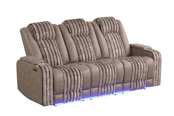 S4225 Lita Brown Power Reclining Sofa
