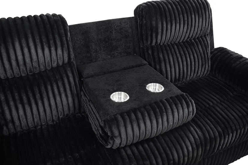 3pcs or 2pcs S6050 Lexy Black Reclining Sofa Set