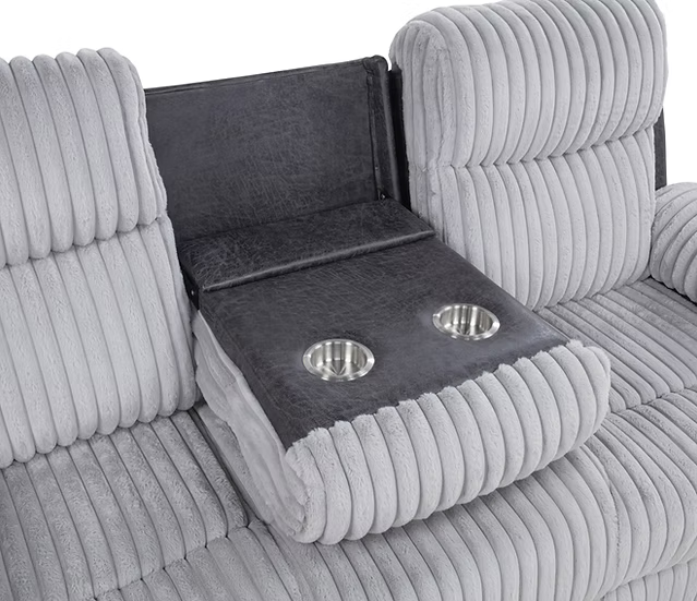 3pcs or 2 pcs S6050 Lexy Grey Reclining Sofa Set