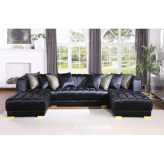 S8155 Dasha Black Sectional